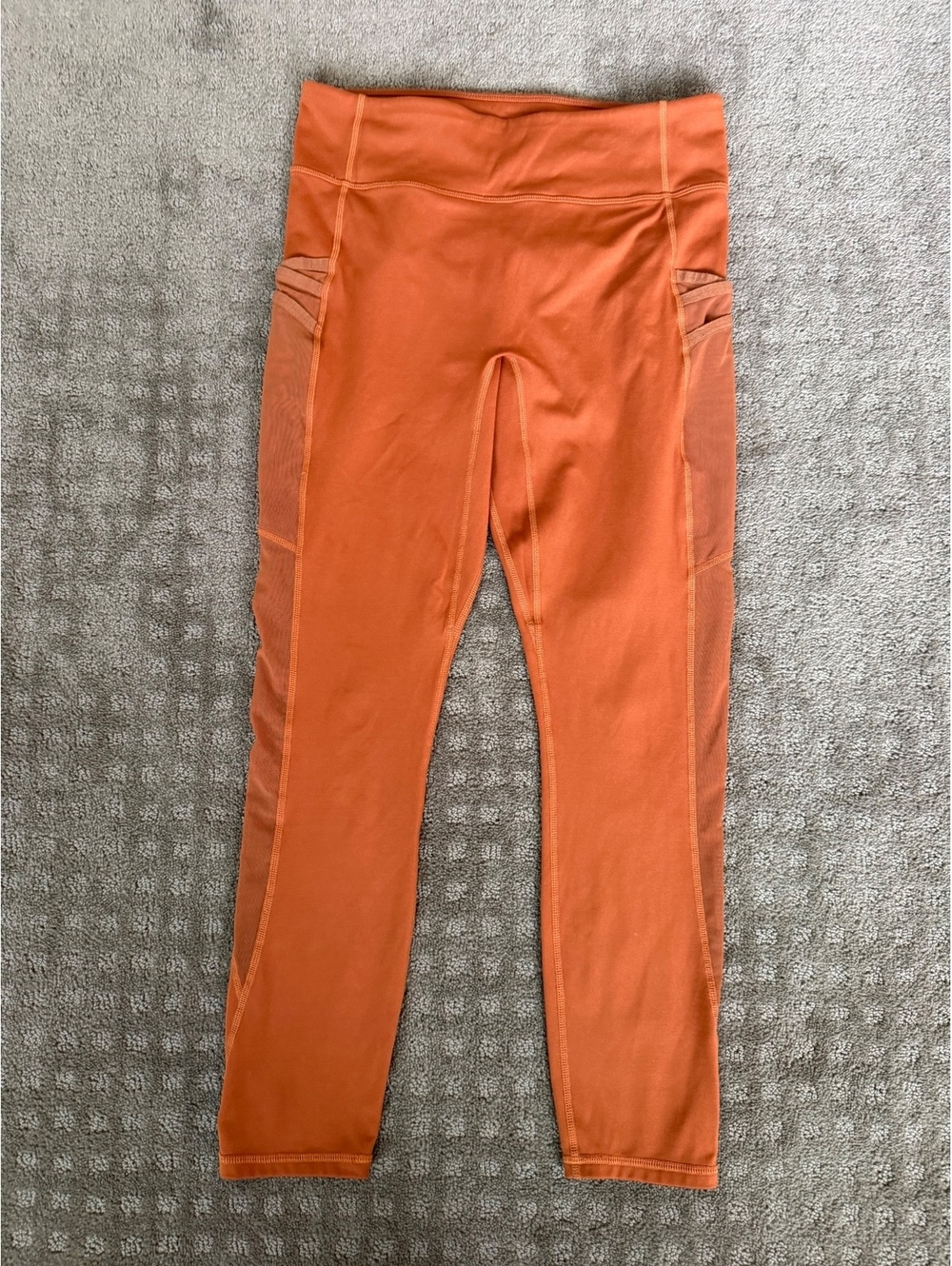Fabletics Motion365 Rust Orange Leggings with Side Pockets